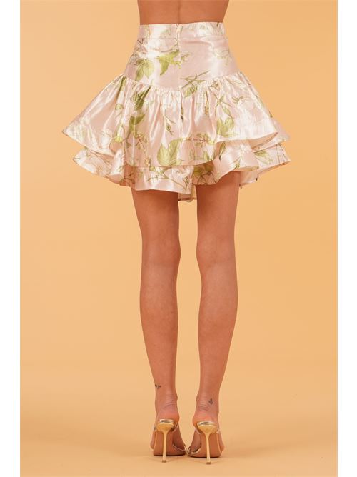 Gonna in raso fantasia twins fantasy | T4853GBEIGE